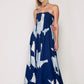 Sleeveless Patterned Sundress - Blue