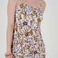 Herita Purple Floral Patterned Dress White