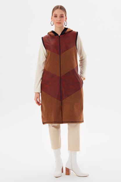 MUNI MUNI - Long Waistcoat - brown