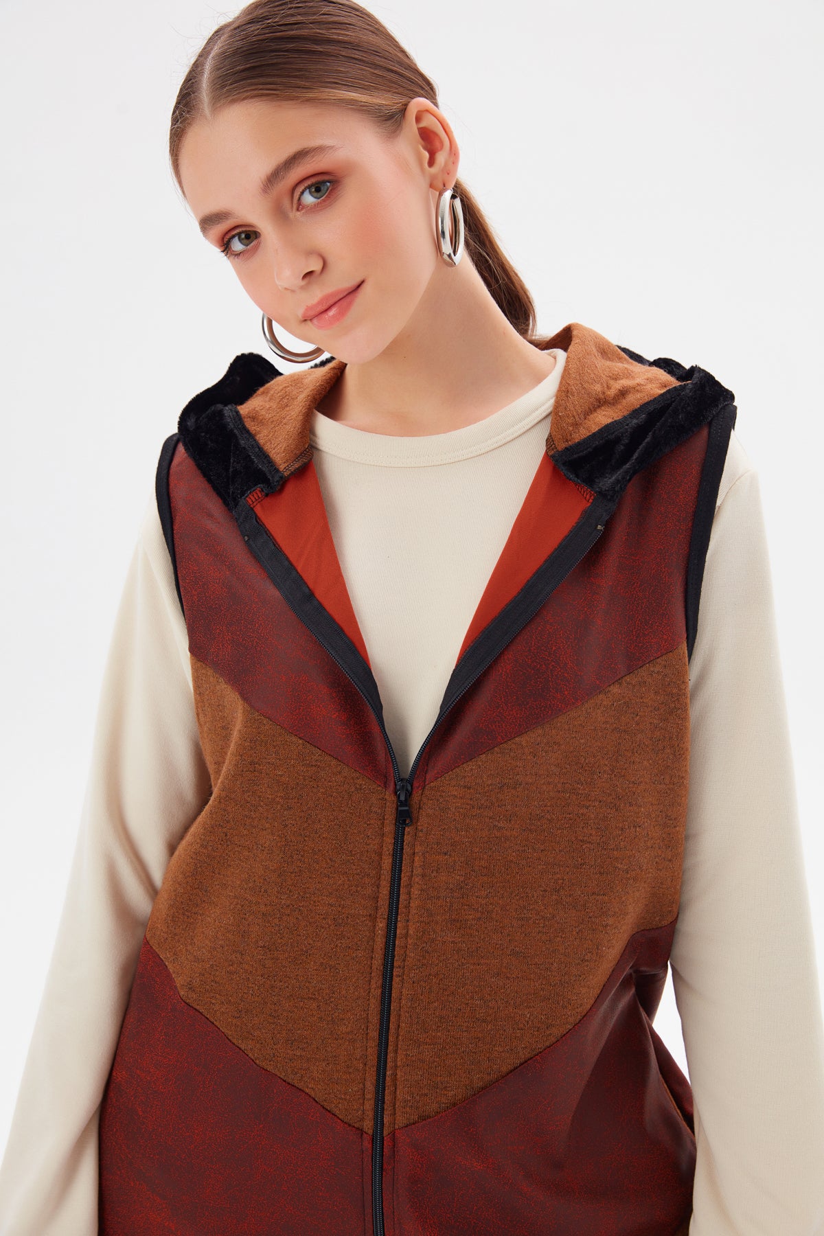 MUNI MUNI - Long Waistcoat - brown