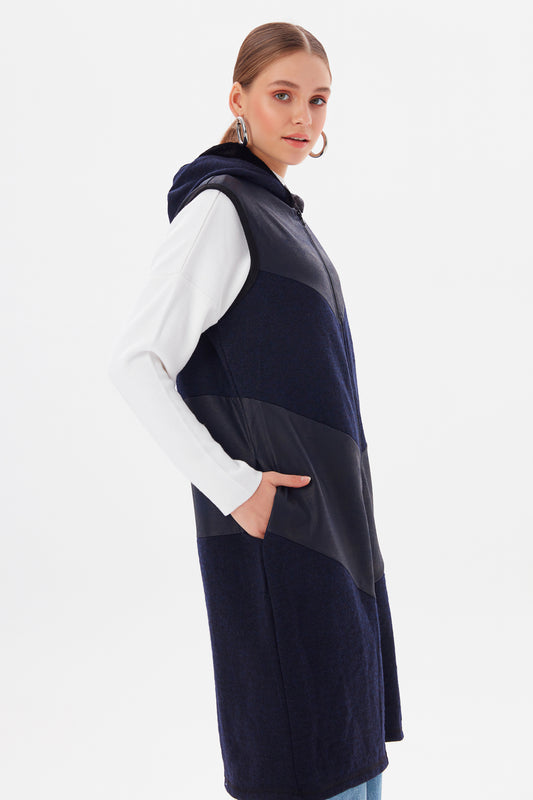 MUNI MUNI - Long Waistcoat - dark blue