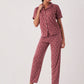 Polka Dot Baby Collar Pants Pajama Set