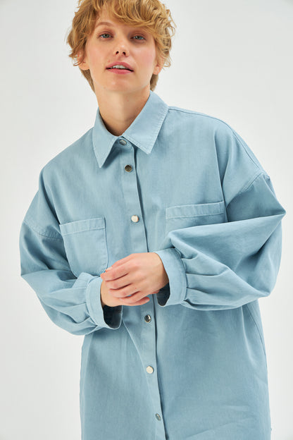 MUNI MUNI - Natural Denim Jacket - ice blue