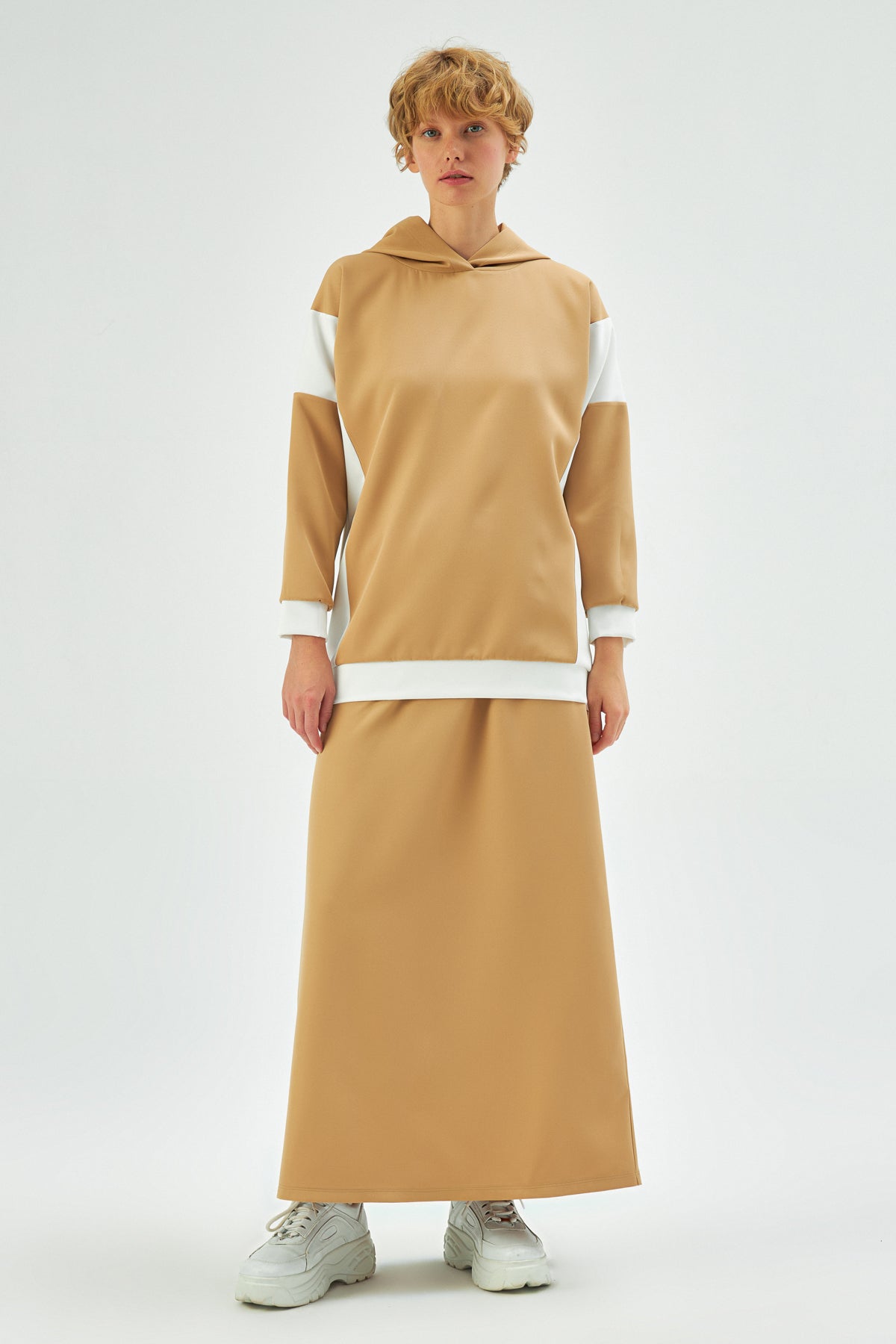 MUNI MUNI - Hoodie & Skirt Set - Camel