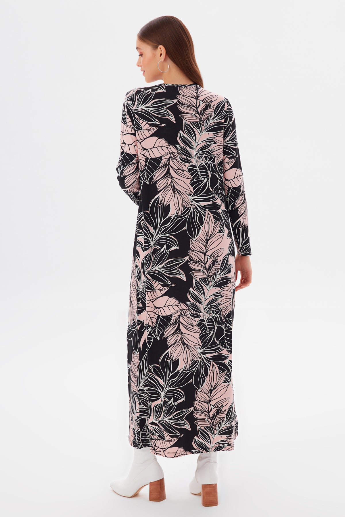 MUNI MUNI - Printed Long Viscose Dress - powder