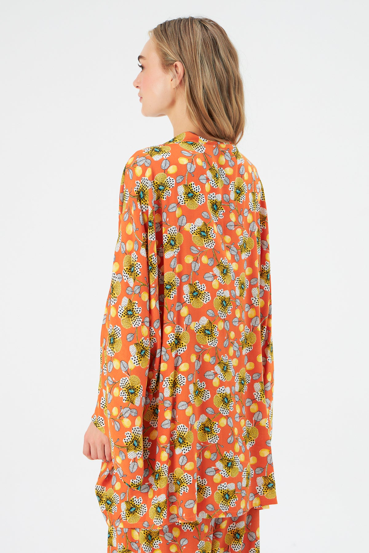 MUNI MUNI - Printed Kimono Top - orange