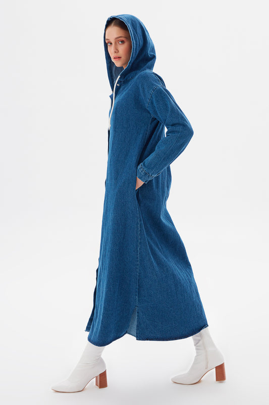 MUNI MUNI - Long Denim Coat - blue