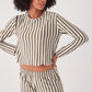 Long Sleeve Striped Pajamas Set