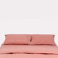 Classic Percale - Core Bedding Set - Peach with White Piped Edge