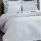 Embroidered Duvet Cover Set - White