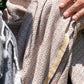 Cotton Meander Peshtemal Towel - Ecru