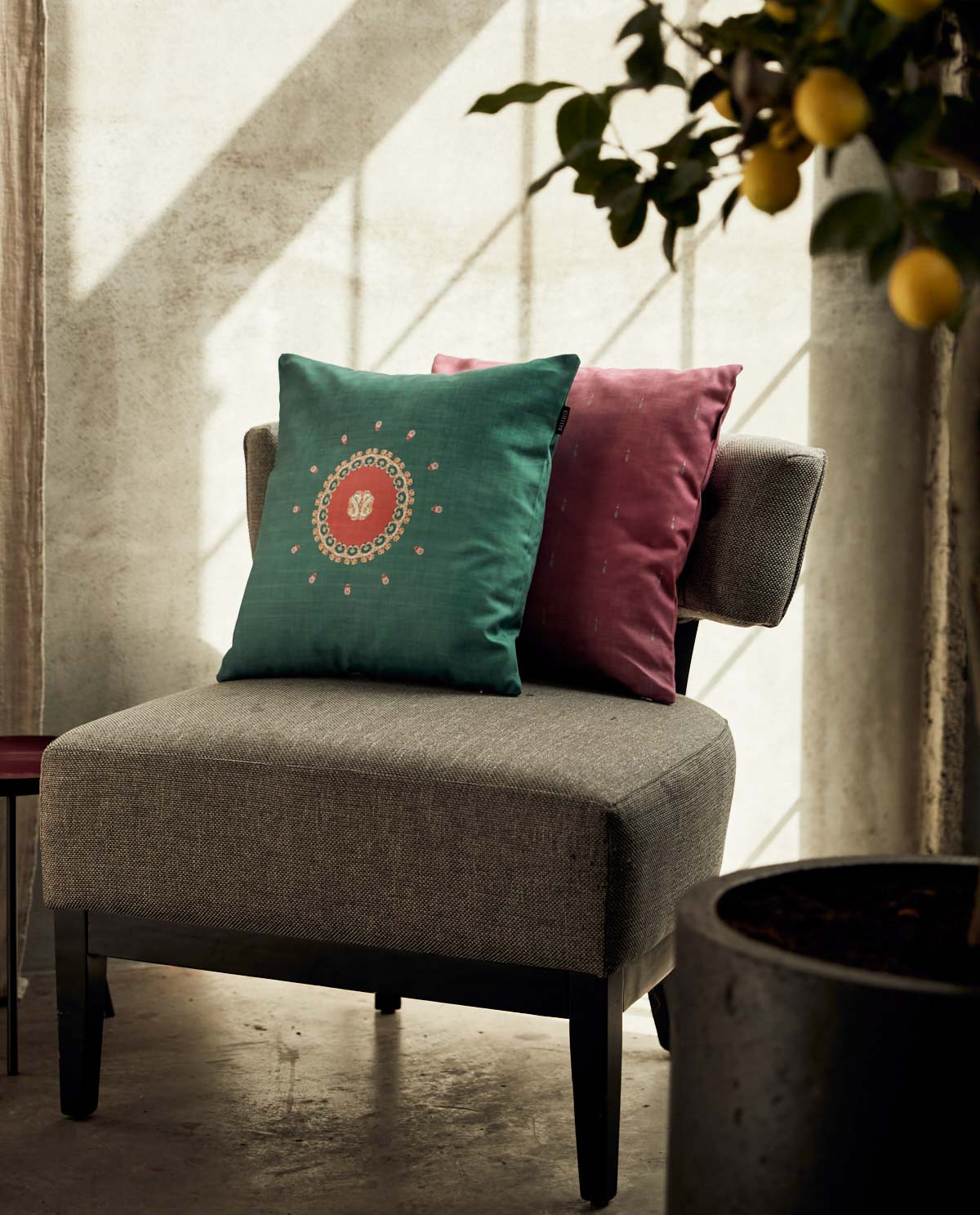 Boho Cushion Cover - Mint - Ocoza