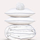 Classic Percale - Core Bedding Set - White with Navy Blue Piped Edge