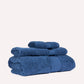 Plush Cotton Spa Towel Set - Navy Blue (3 Towels)