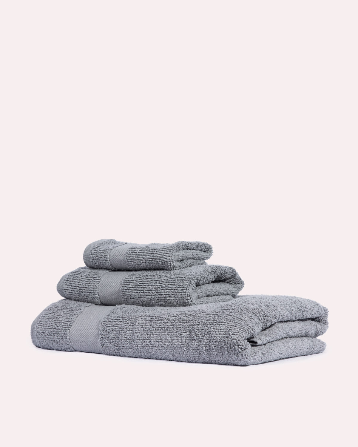 Plush Cotton Spa Towel Set - Grey (3 Towels)
