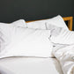 Classic Percale Pillowcase 2pcs- White with Anthracite Pipe Edge