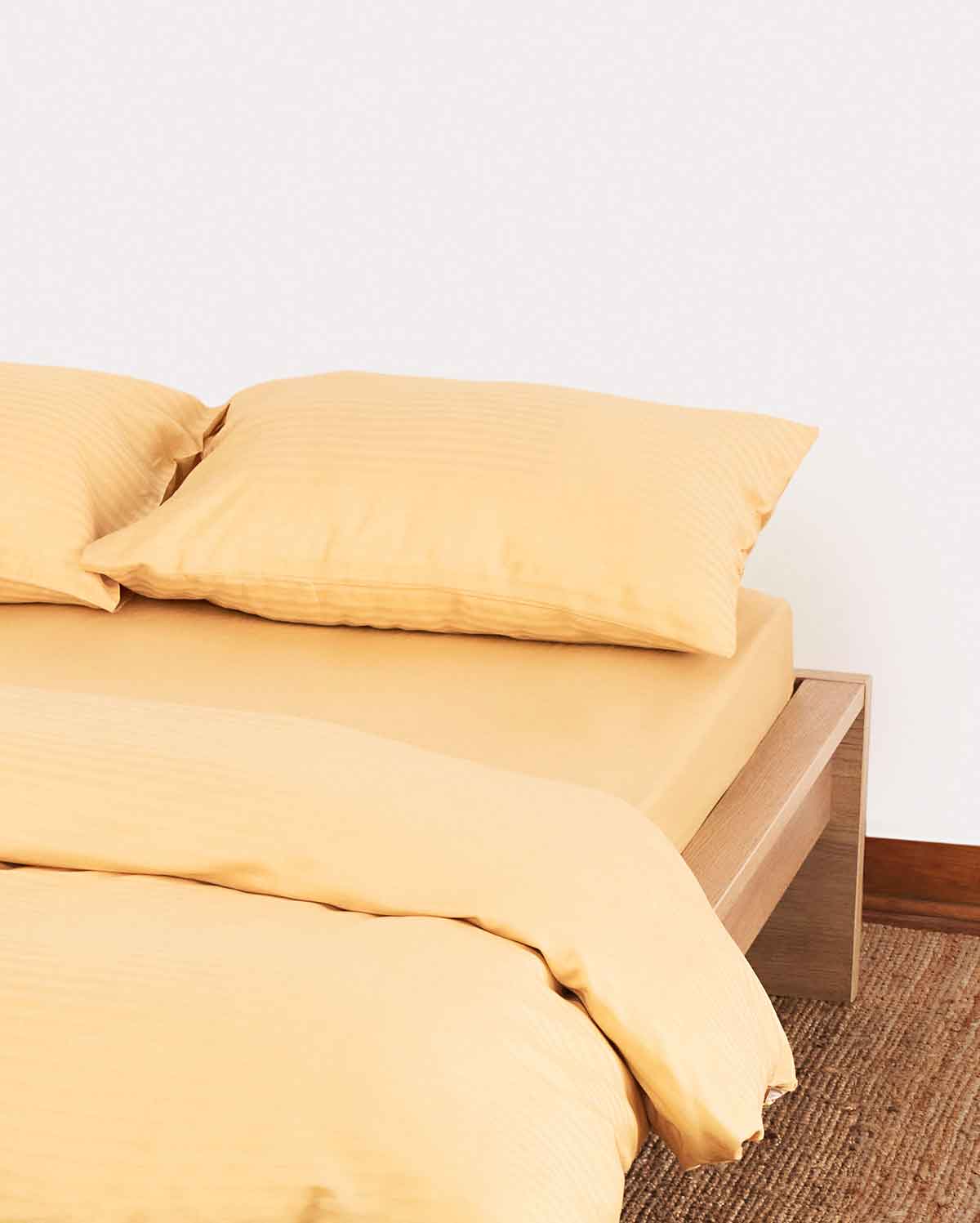 Sateen Stripe - Duvet Cover Set - Gold