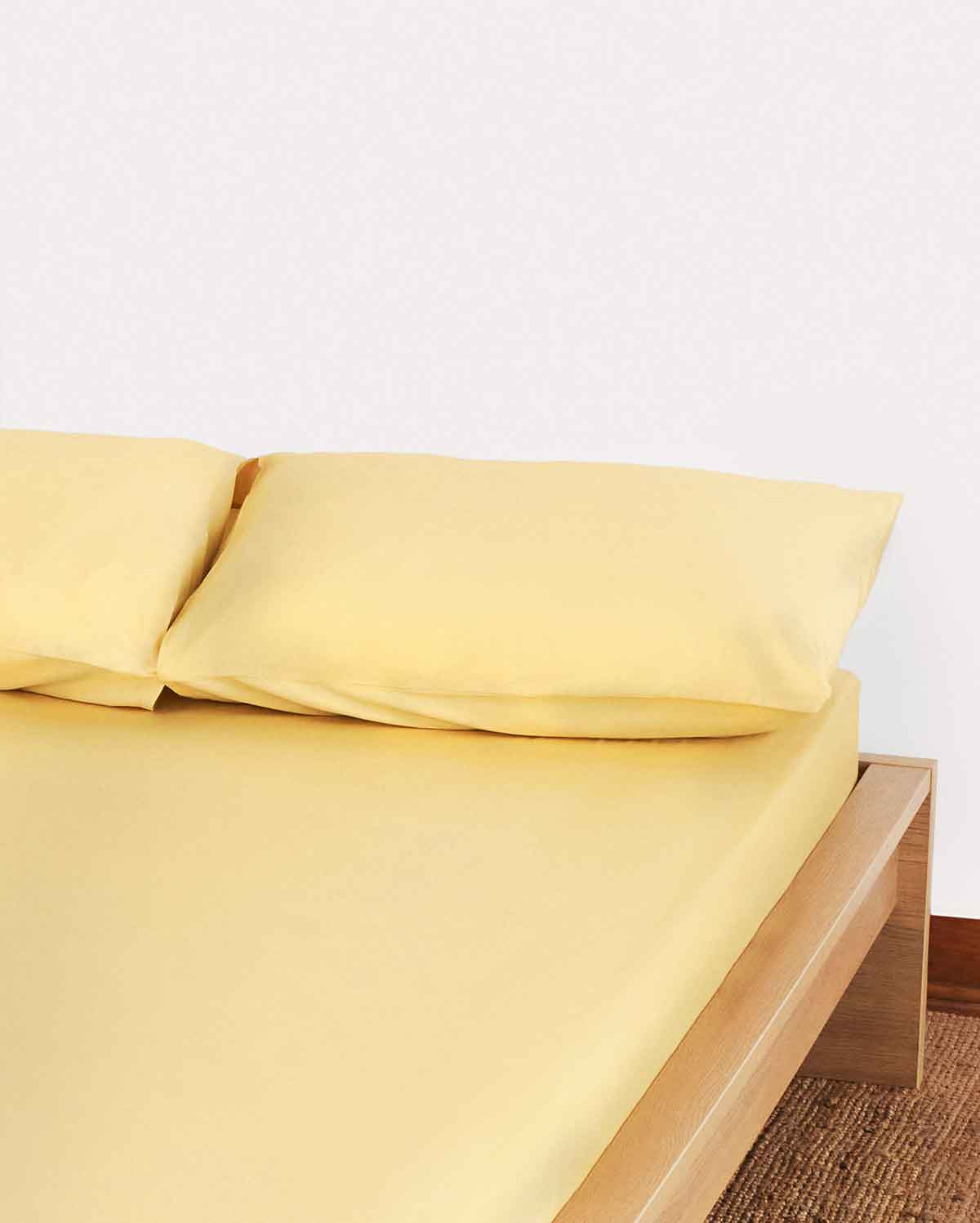 Lavish Sateen - Fitted Sheet Set - Gold - Ocoza