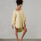 Cocoon Cotton Poncho-Yellow