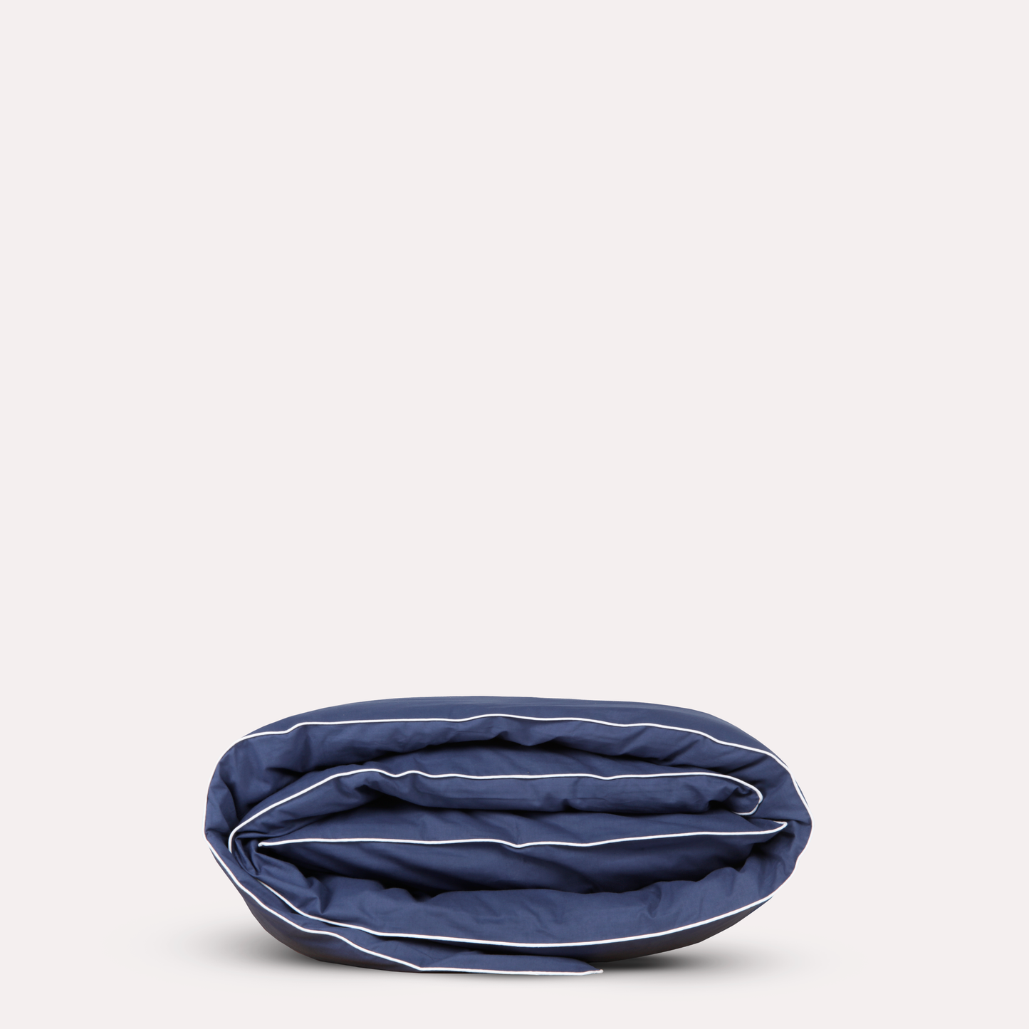 Classic Percale - Core Bedding Set - Navy Blue with White Piped Edge