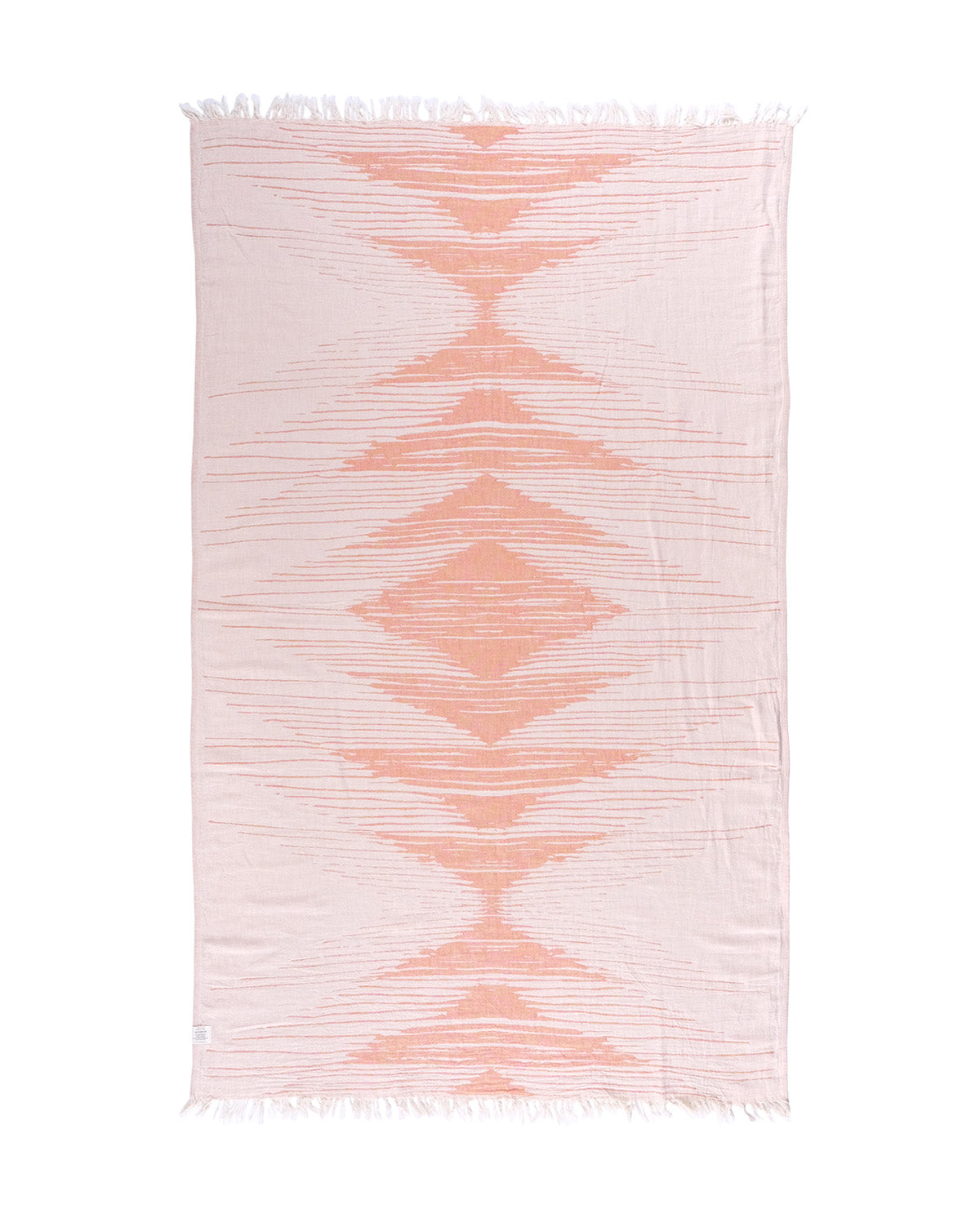 Cotton Monochrome Peshtemal Towel - Apricot