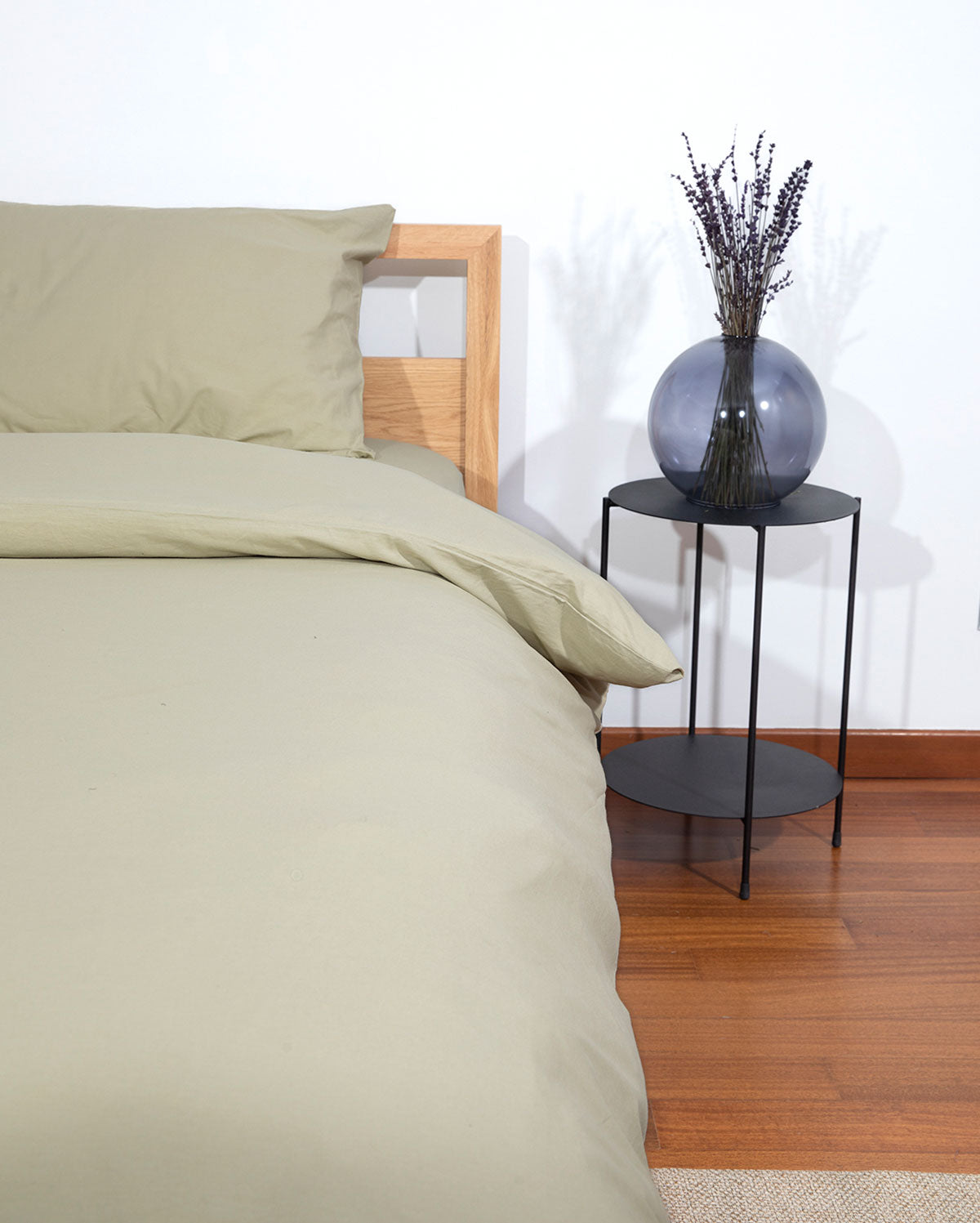 Classic Percale Duvet Cover- Sage Green