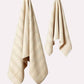 Cotton Velvet Towel Set - Custard Cream (2 Towels)