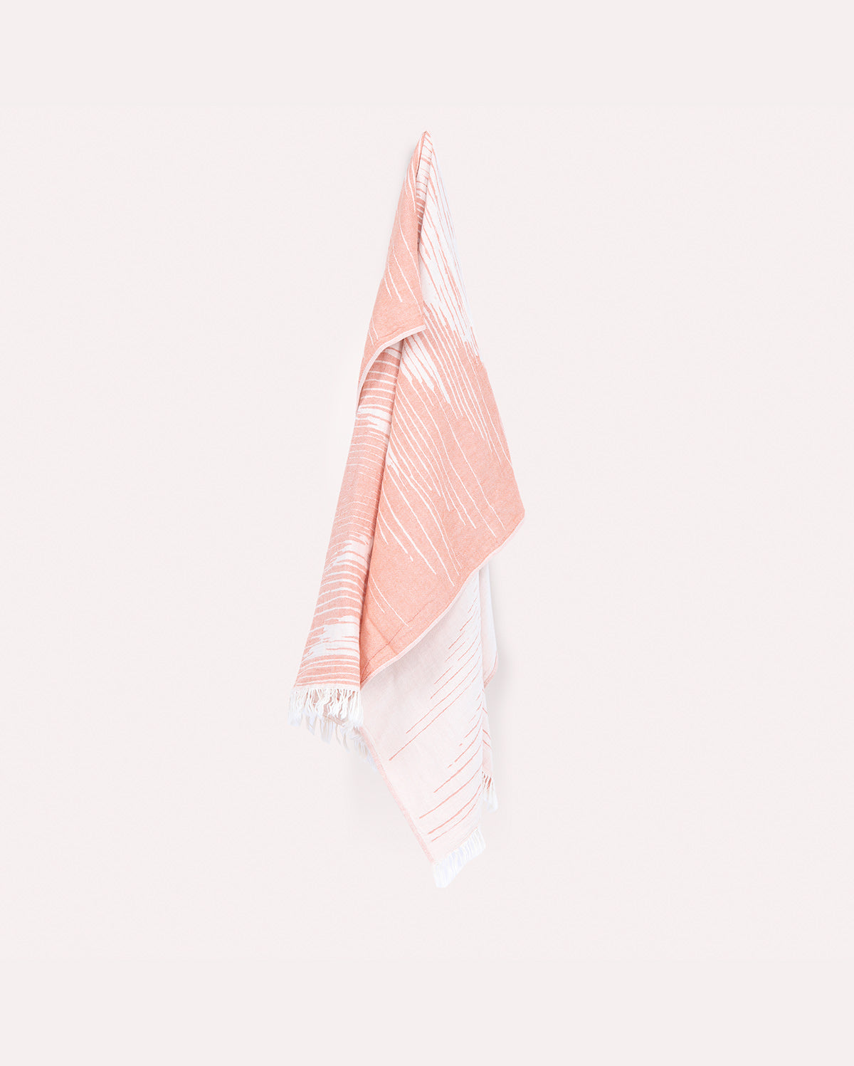 Cotton Monochrome Peshtemal Towel - Apricot