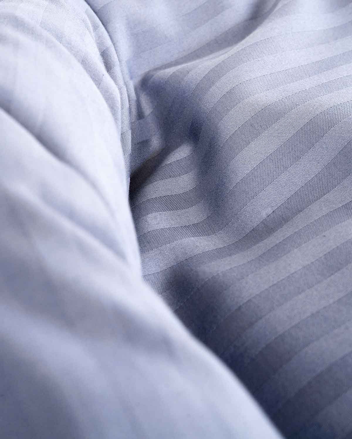 Sateen Stripe - Core Bedding Set - Gold & Grey