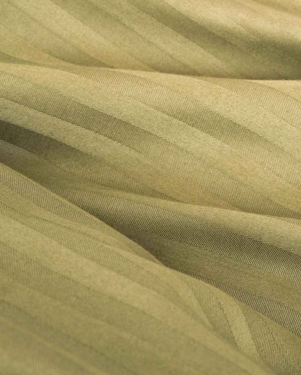 Sateen Stripe Duvet Cover - Oil Green