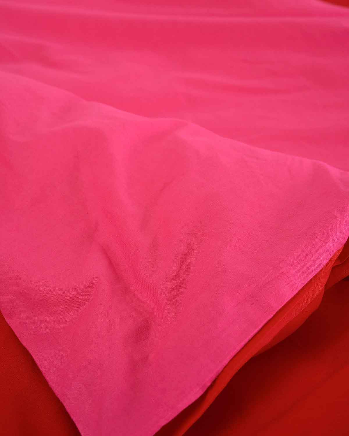 Reversible Percale Bedding Set - Fuchsia & Red