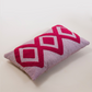 Embroidered Cushion Cover - Damson & Grey