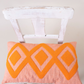 Embroidered Cushion Cover - Apricot & Beige