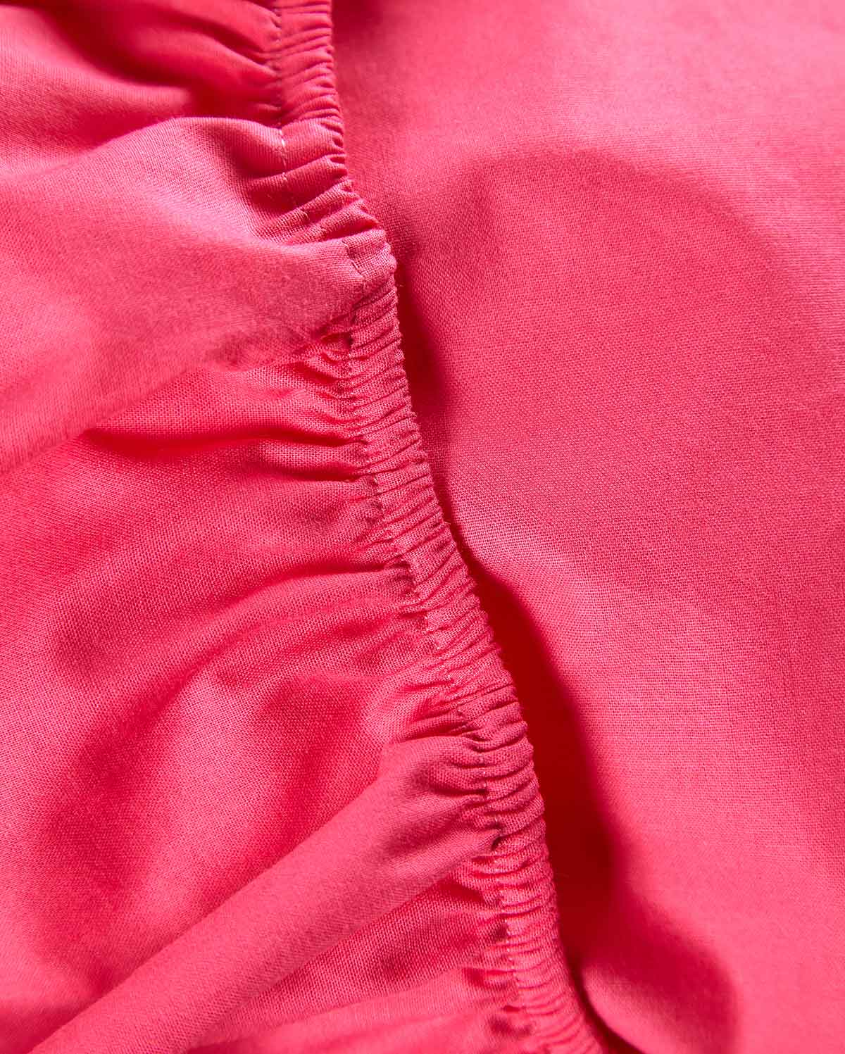 Reversible Percale Bedding Set - Fuchsia & Red