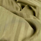 Sateen Stripe - Duvet Cover Set - Oil Green