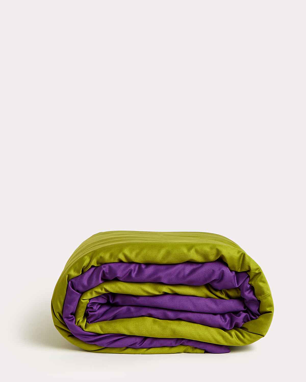 Reversible Percale Bedding Set - Purple & Green