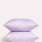 Sateen Stripe Pillowcase 2pcs - Lilac