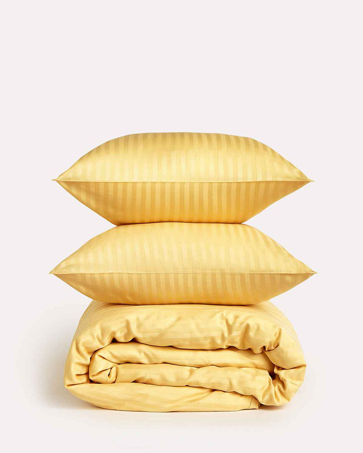 Sateen Stripe - Duvet Cover Set - Gold