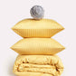 Sateen Stripe - Core Bedding Set - Gold & Grey
