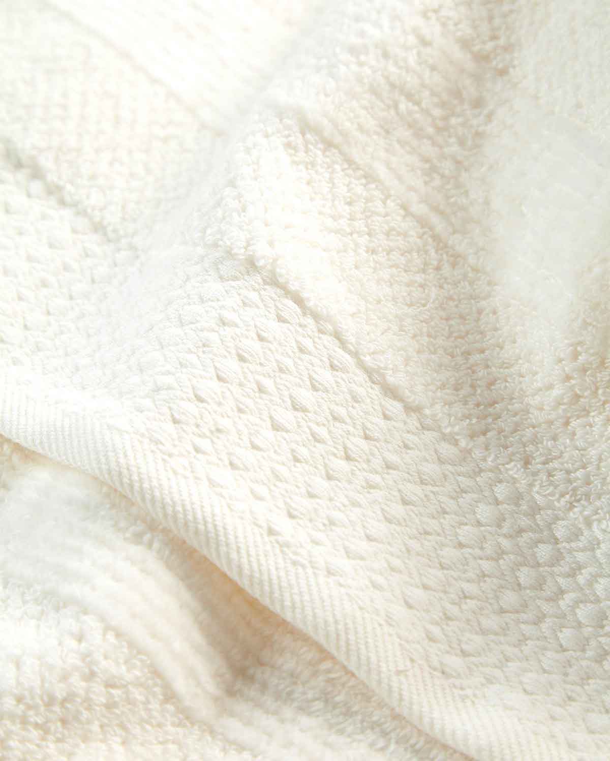 Cotton Velvet Towel Set - Cream (2 Towels)