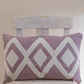 Embroidered Cushion Cover - Pink & Ecru (-)