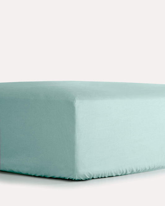 Classic Percale Fitted Sheet - Mint - Ocoza