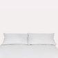 Classic Percale - Fitted Sheet Set- White with Navy Blue Piped Edge