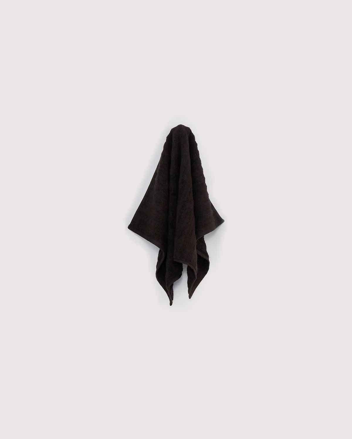 Ribbed Soft Cotton Towel Set - Black (3 Towels)