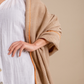 Cotton Stitched Throw - Beige